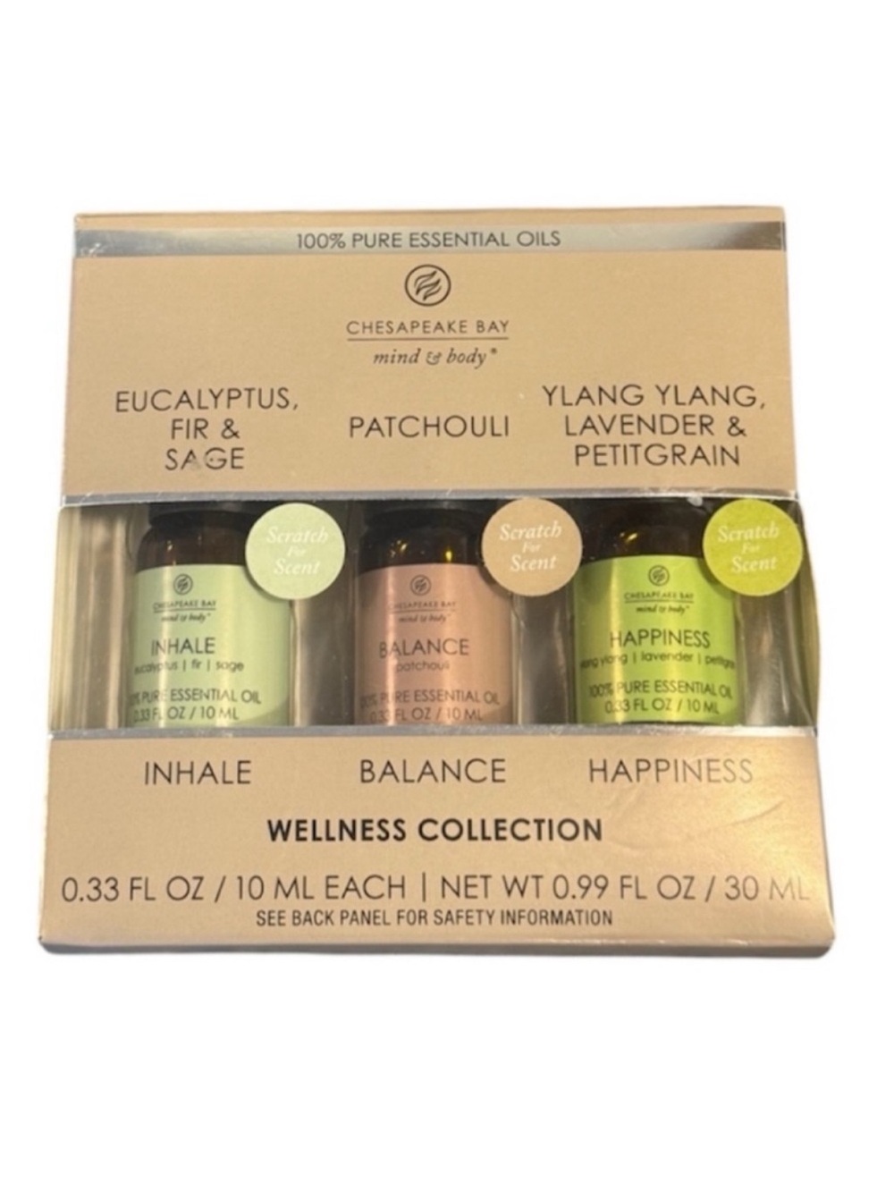 New Chesapeake Bay Mind and Body Wellness Collection Pure Essential Oil Set